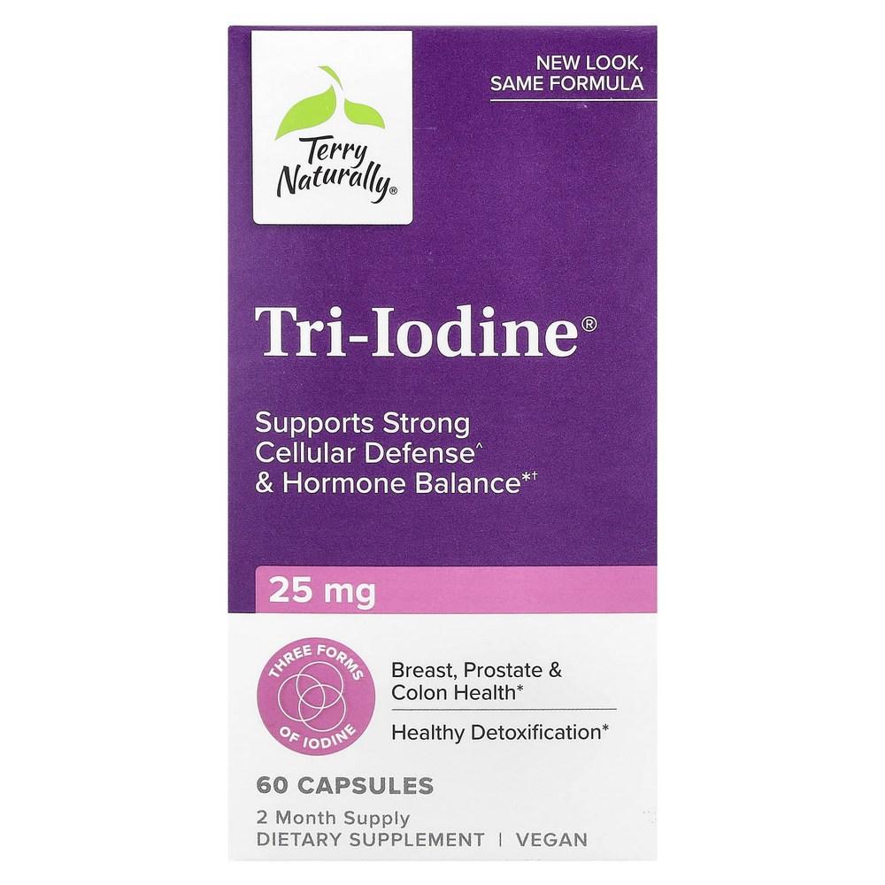 Terry Naturally Tri-Iodine 25mg 60 Capsules 4 Pcs