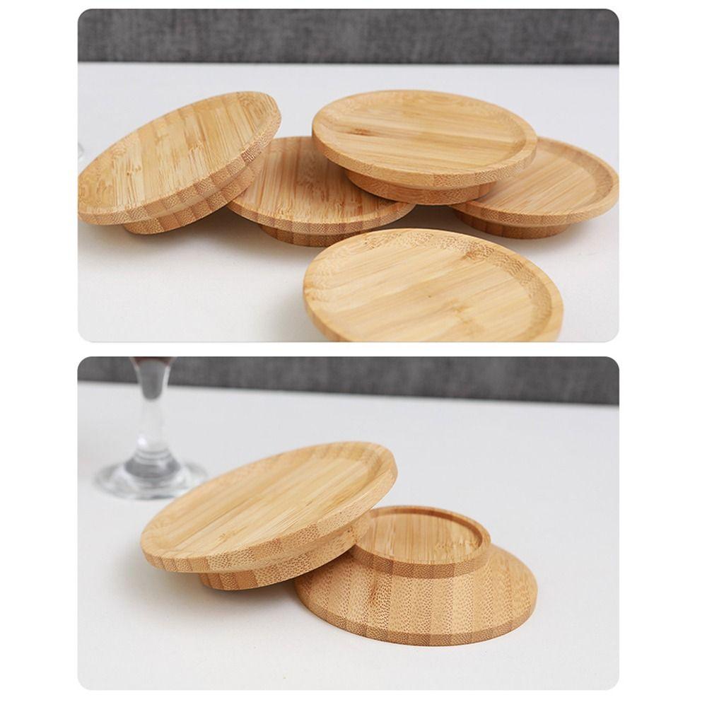 4Pcs Creative Wine Glass Topper Leakproof Wooden Red Wine Lid Wine Glass Covers  Restaurants
