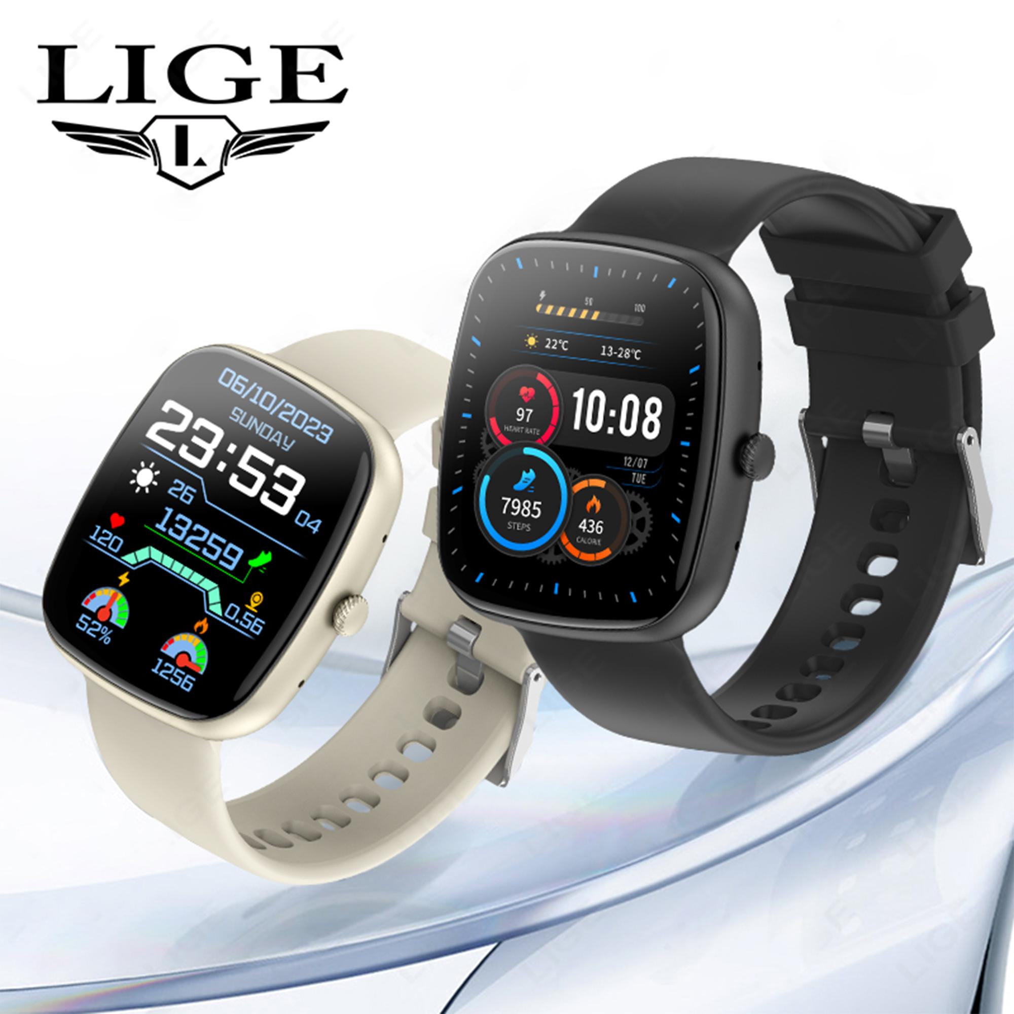 LIGE Новые Смарт-часы Bluetooth с вызовом Full Touch Водонепроницаемый Смарт-браслет — фото 3