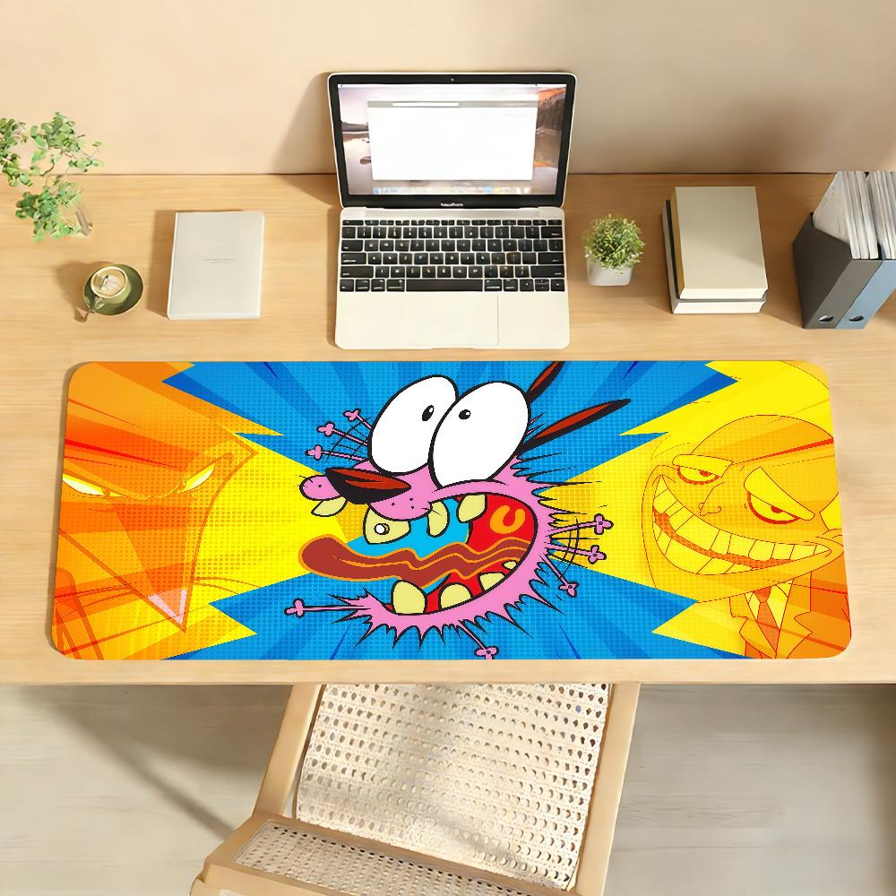 CCourageThe CCowardly Dog Mouse Pad Nonslip Rubber Computer Mat Gamer Balance Decoracion Deskmat Laptop Office Large