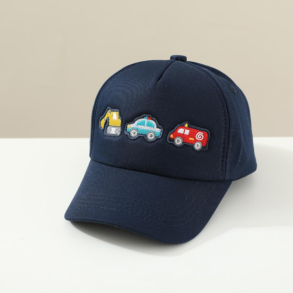 Three Little Cars Children's Baseball Cap Boys and Girls Embroidered Baseball Cap Spring and Autumn New Cartoon Children's Hat