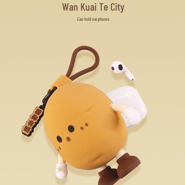 Cute Silicone Vegetable Coin Purse: Shiitake Mushroom & Potato Design for Earphone and Key Storage