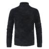 Fashion Casual High Collar Mohair Sweater Men'S Long Sleeved Sweater