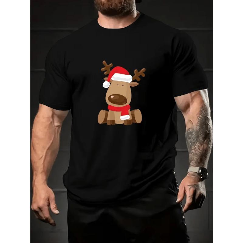 

Европейские размеры Мужская черно-белая футболка, Креативная свободная футболка с принтом, Классический круглый вырез, Прочная ткань, Дизайн в уличном стиле, Для улицы S чёрный