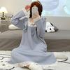 5XL Plus Size Long Sleeve Nightdress Women Spring and Autumn Ins Princess Long Loungewear Soft Comfortable Sleepwear Home Dress