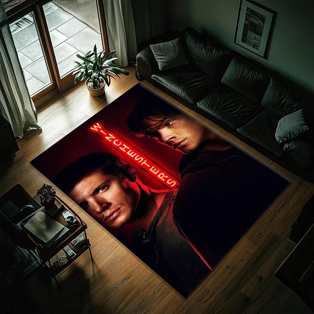 3D S-SupernaturalS D-Dean Sam TV Carpet Rug Art for Living Room Decor Sofa Home Bedroom Gifts Fans Area Rug Non-slip Floor Mat