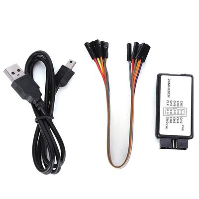 LA1002 Mini Přenosný USB 5MHz 24M 8kanálový Logický Analyzátor Sada Zařízení s Kabely