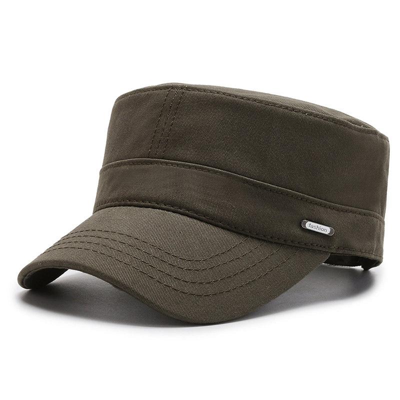 Hat solid color flat top hat spring and autumn fashion short brim visor cap cap casual hat trendy brand versatile