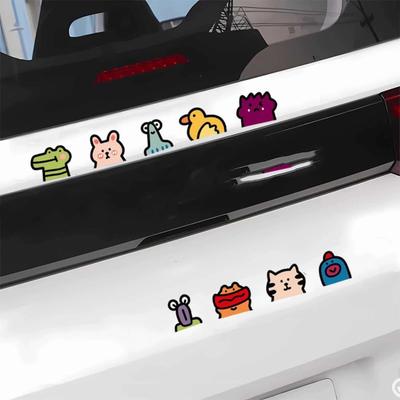 1 Foglio Adesivi Animali Carini per Auto Decalcomanie Cartoon Copri Graffi per Auto e Moto Decorazione Divertente in Vinile per Veicolo