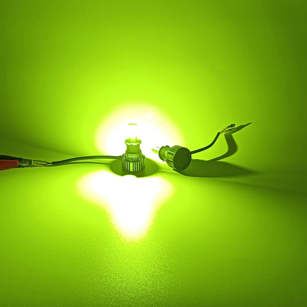 Catland LED-Nebelscheinwerfer, Scheinwerfer, H3, Zitronengelb, Limettengelb, LED-Nebel, Nebelbirne, Gelbgrün, Auto, Gelb, LED-Birne, Gelb, LED-Lampe, DC9V-30V, 4000LM x 22