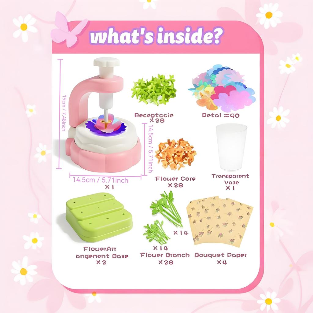 Flower Bouquet Craft Set, Educational Toy, Perfect for Parties, Kids' Craft Activity