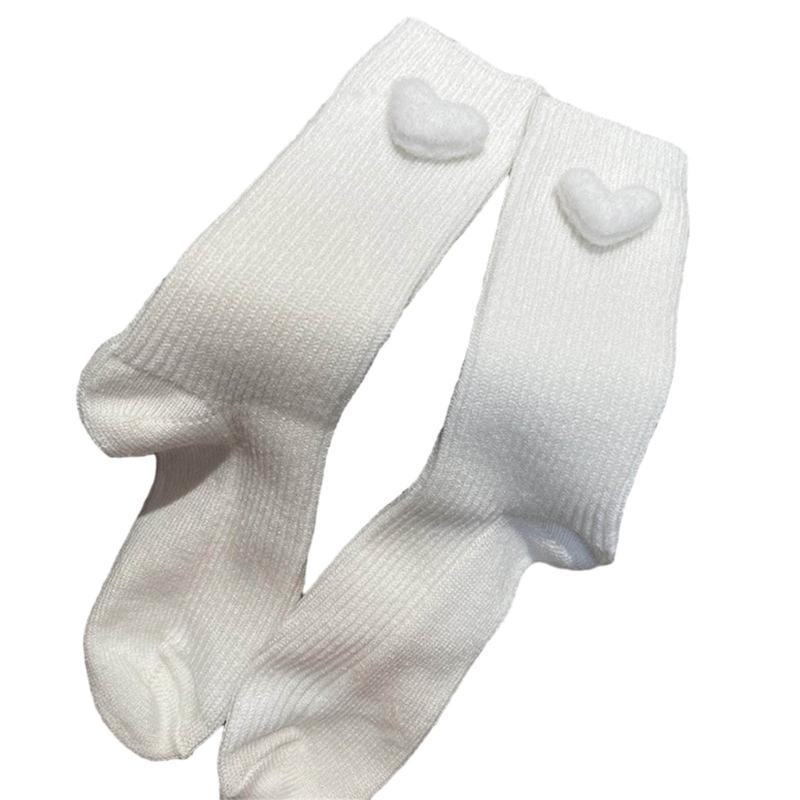 

2Pcs Women Winter Warm Socks Soft Thermal Thick Cotton Socks for Ladies Breathable Knitting Cotton Socks for Hiking Gift One Size белый