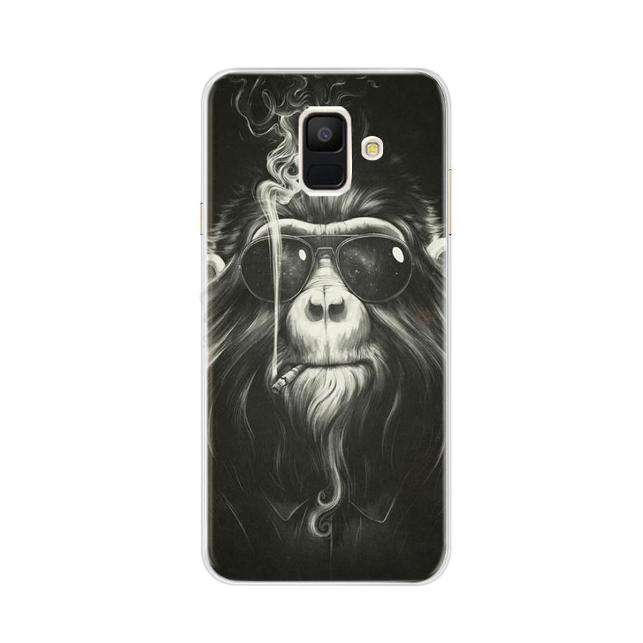 Case For Samsung Galaxy A6 2018 Transparent Cartoon Soft TPU Silicone Phone Cases Back Cover For Samsung Galaxy A6 A 6 Plus 2018