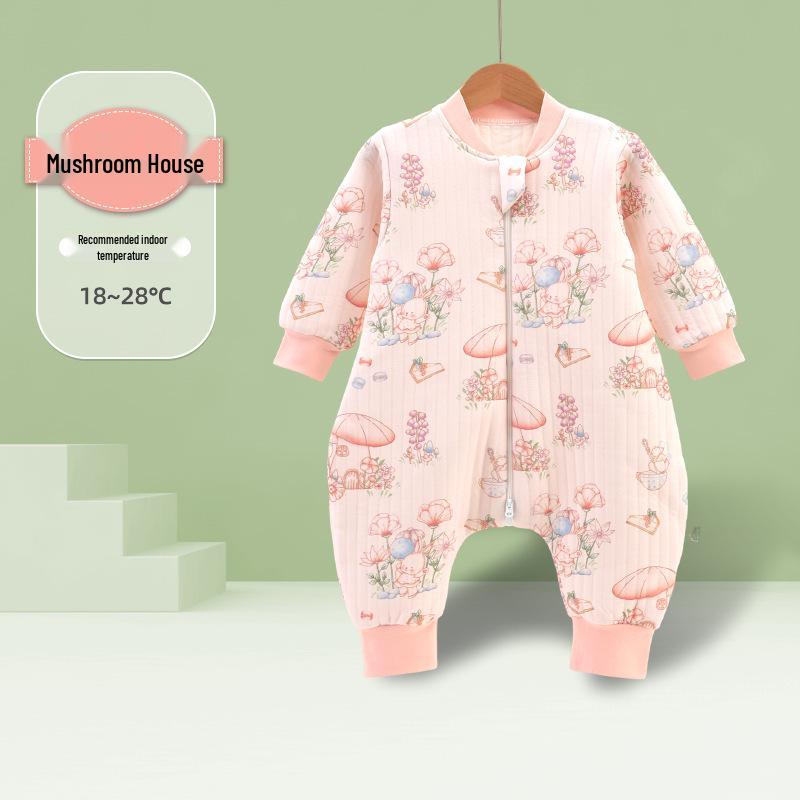 Autumn/Winter Class A Pure Cotton Newborn Sleeping Bag - Thin Anti-Kick Quilt with Split Legs