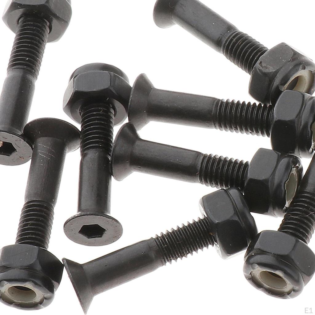 1 Set Longboard Skateboard Wheel Repair Hardware Screws with Key Wrench, 1''