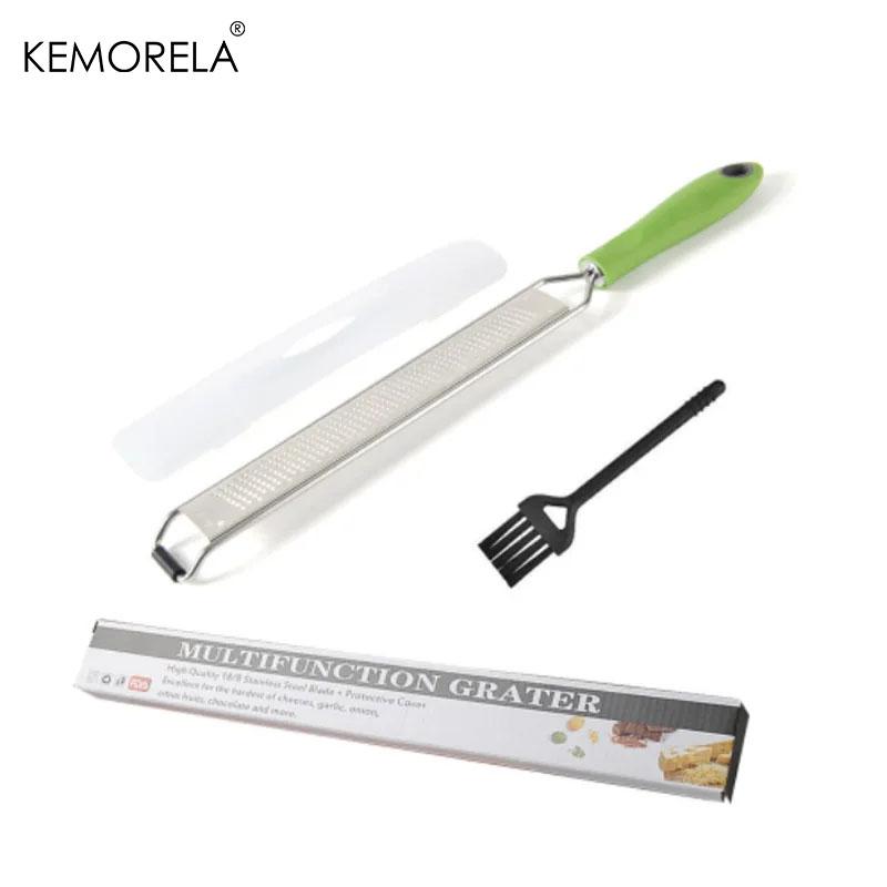 1pc Stainless Steel Wire Grater Plastic Anti Slip Handle Cheese Grater Chocolate Lemon Grater Garlic Fruit Grater Kitchen Gadget зелёный