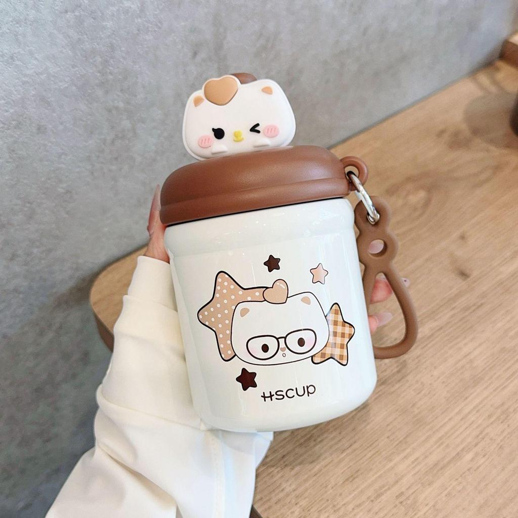 Titi Cat Cartoon Mini Thermos - Cute Portable Water Cup for Girls and Children