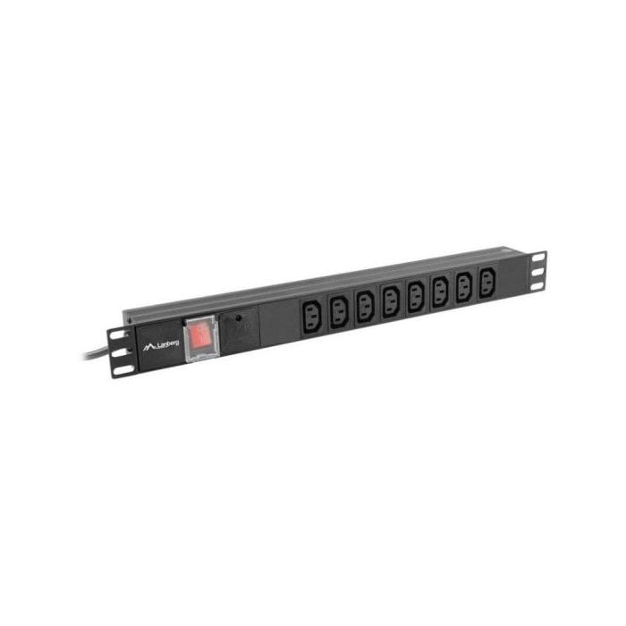 Rack PDU Lanberg - PDU-08I-0200-C20-Bk - 1U 16A 8X IEC C13