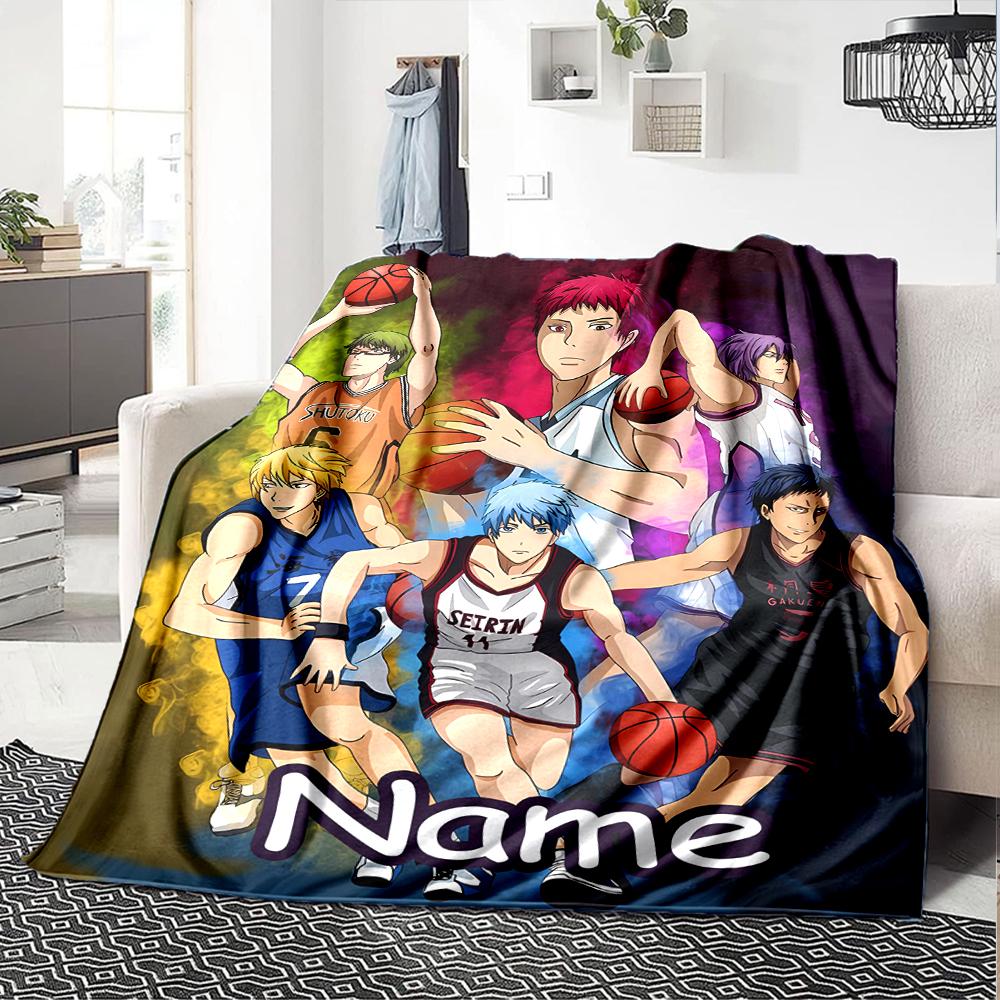 Customiz Name Personality Kuroko's Basketball Blanket Soft &Warm Sofa Office Bed Travel Lunch Break Blanket, Gift Suitable All Seasons