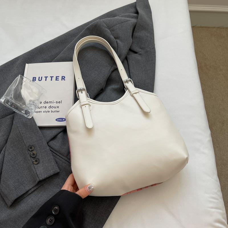 Handtasche Kontrastfarbe Plaid Kleine Quadratische Tasche Damen Schulter Umhängetasche