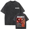 Washed Vintage Rapper Duki ADA Tour  T Shirt Mens Hip Hop Oversized Short Sleeve Tshirt Men Fashion High Quality Streetwear