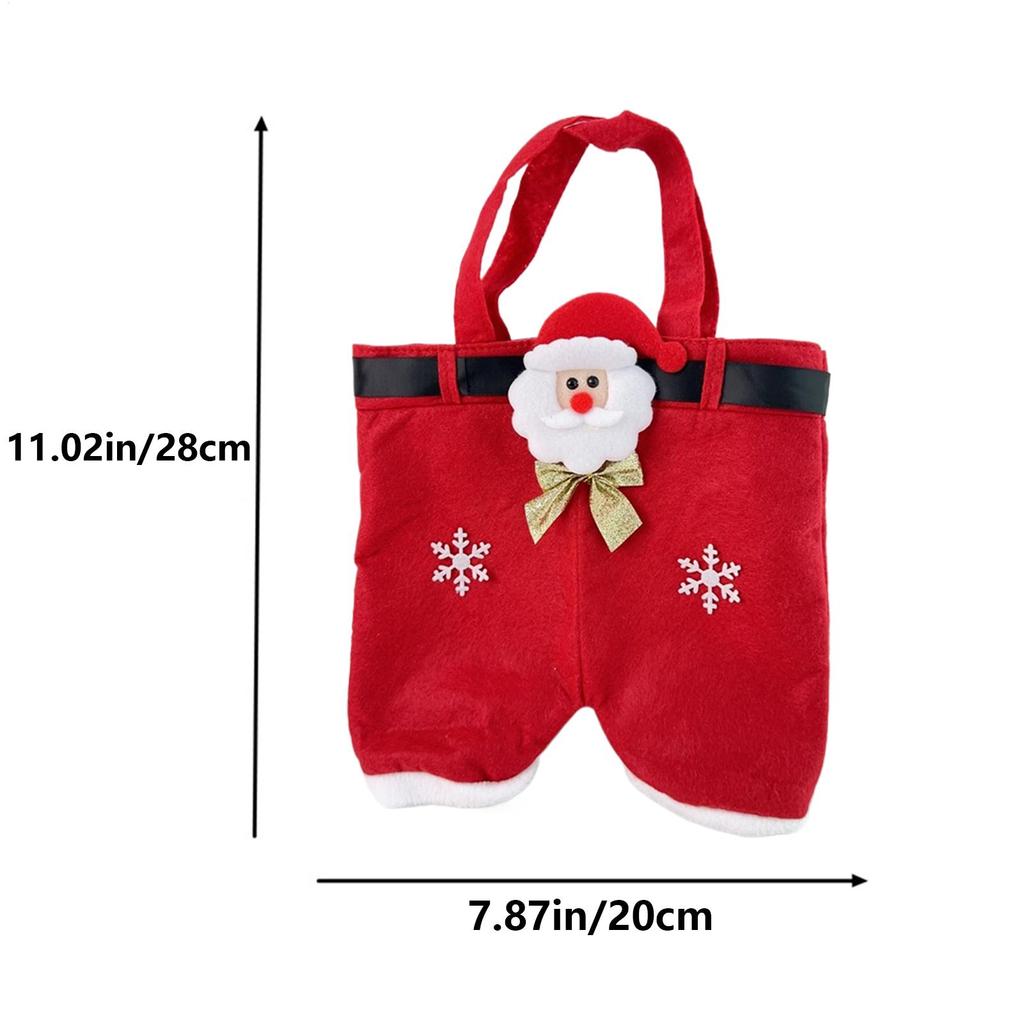 Christmas Snack Bags Santa Pants Basket Christmas Party Bags For New Year Parties Family Gatherings Celebrations Holiday