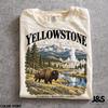 Yellowstone National Park Comfort Colors® Tshirt, Vintage Bison Wildlife Tee, Wyoming Montana Idaho Nature Shirt, National Park Gift