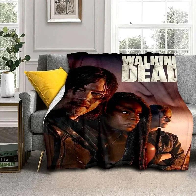 Daryl Dixon Walking Dead Movie Flannel Blanket,Warm and Soft Blanket  For Couch Sofa Office Home Travel Camping Birthday Gift
