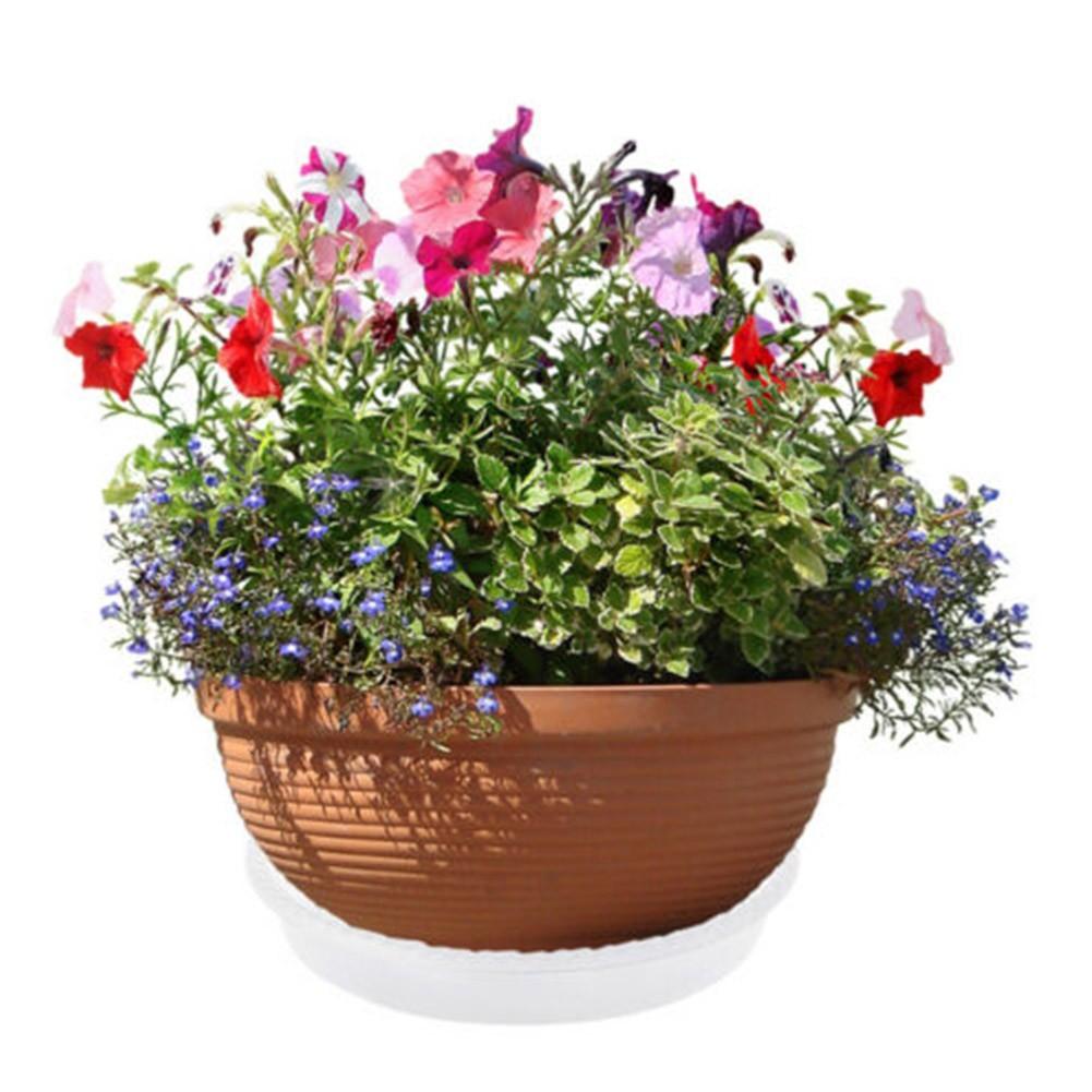 Balcony Flower Pot Trays Base Saucer Transparent Tray