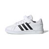 Neo GRAND COURT C Hook and Loop Cushioning, Wear Resistant Low Top Skateboard Shoes White Black EF0109
