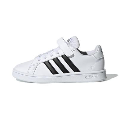 Neo GRAND COURT C Hook and Loop Cushioning, Wear Resistant Low Top Skateboard Shoes White Black EF0109