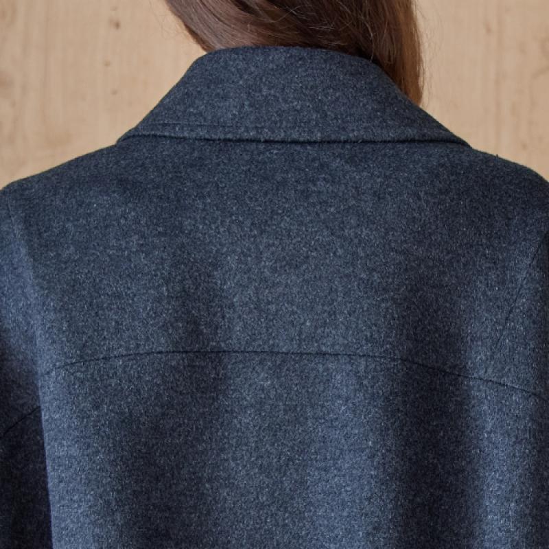 Maxza Handmade Shirt Collar Zip Up Jacket Ze12hj004nh