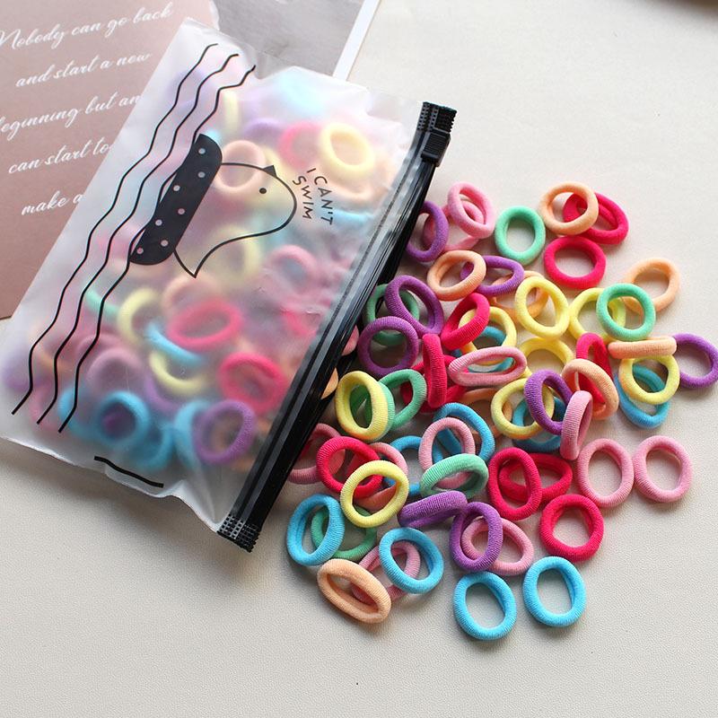 100pcs Women S Seamless Thumb Ring Hair Ties Bagged Ponytail Holders With Small Elastic Bands For Diy Simple Fashion Hair Cord