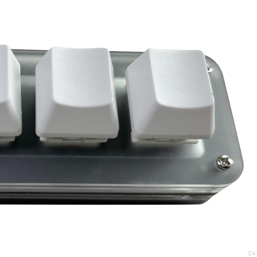 Mini 4 Key Keypad Computer Keyboard Professional RGB with USB Cable Self Programming for