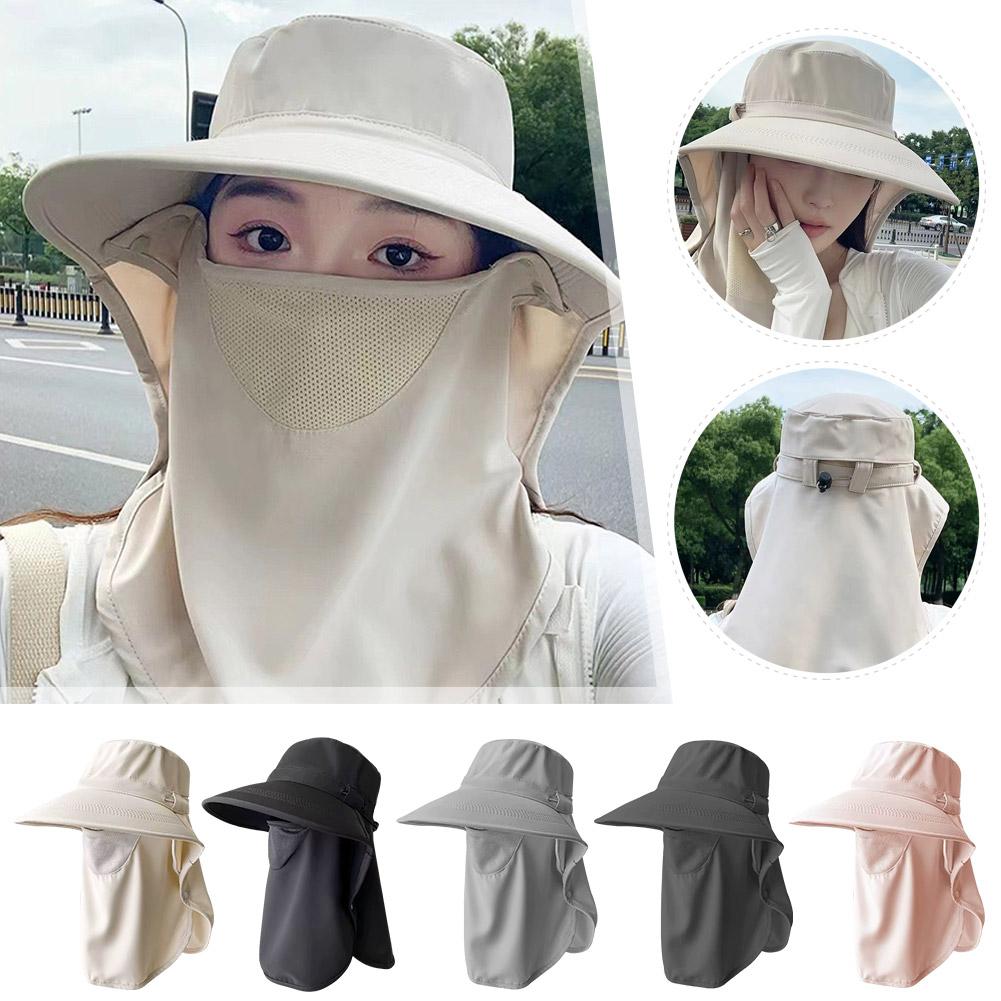 Summer Travel Sunshade Sunblock Hat For Women Full Coverage Large Eaves Empty Top Anti-UV Sun Hat Travel Beach Hat