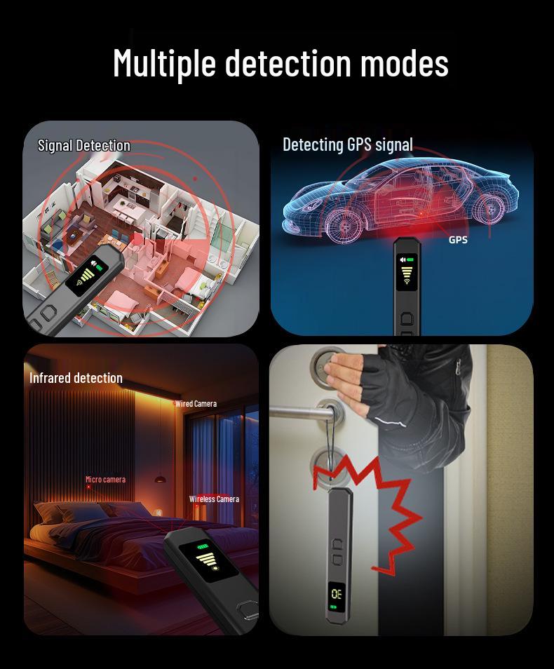 S6 Anti-Spy Camera Detector & Infrared Alarm for Eavesdropping and GPS Tracking Prevention