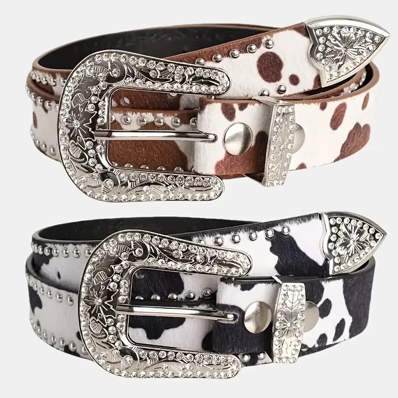 Women's Retro Casual Trend Carved Buckle Belt For Women Men,Punk Rivet Belt, Paired With Jeans , Skirts-For Ideal Gifts
