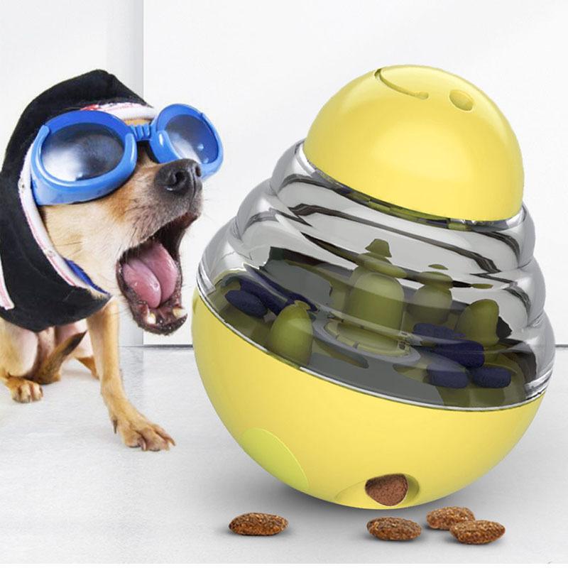 Giocattoli puzzle per cani Giocattoli interattivi a forma di tumbler per cibo per animali domestici Mangiatoia lenta Giocattolo per cuccioli Dispenser di snack e premi per cani e gatti Prodotti per l'addestramento per animali domestici