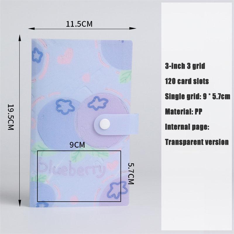 120slots Cute Fruit Design Photocard Binder Album 3 Inch Card Storage Kpop Idol Photo Card Collection Notebook For Fans Gift