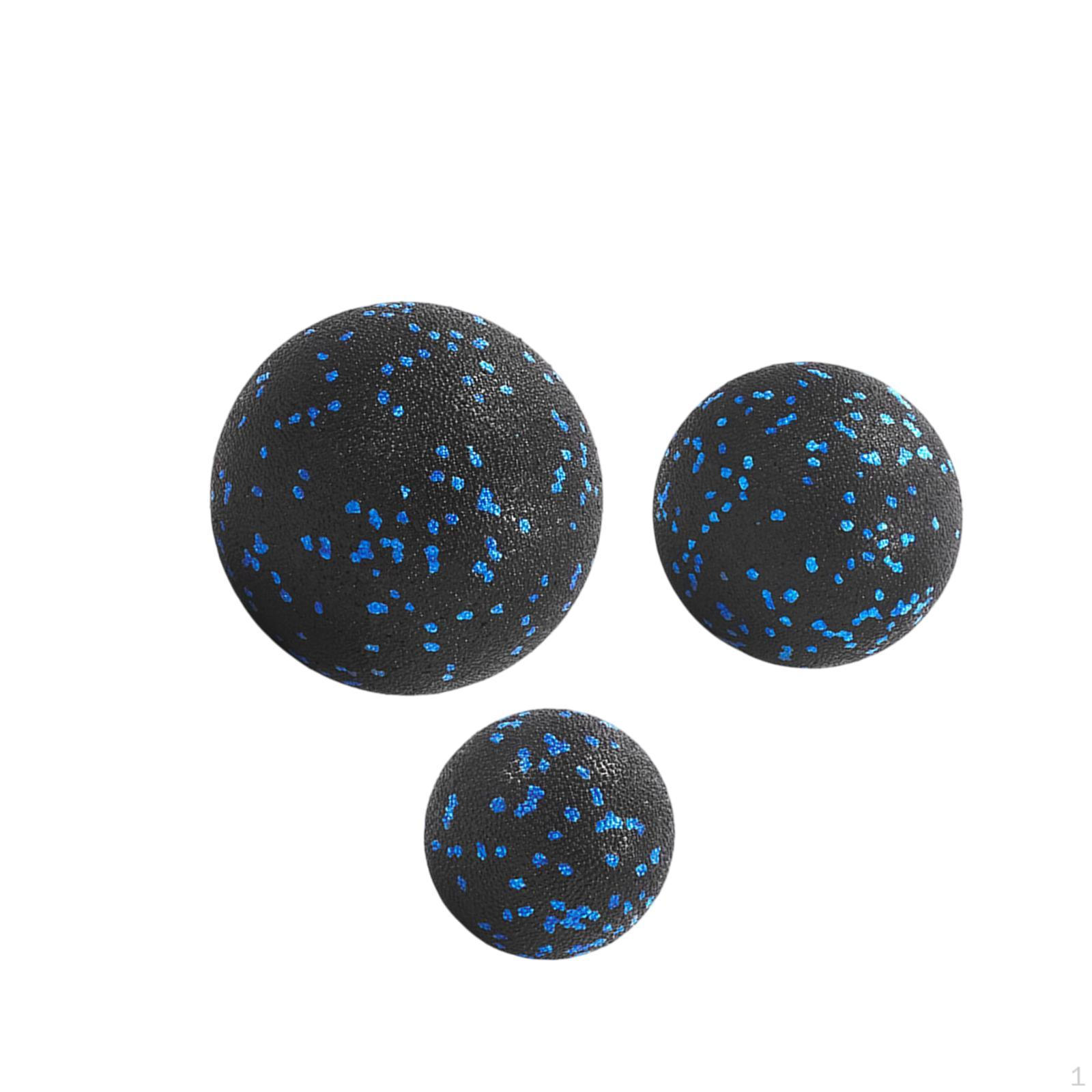

3 шт. Массажные шарики для ног Массажер для йоги спины для спорта шеи Black Blue