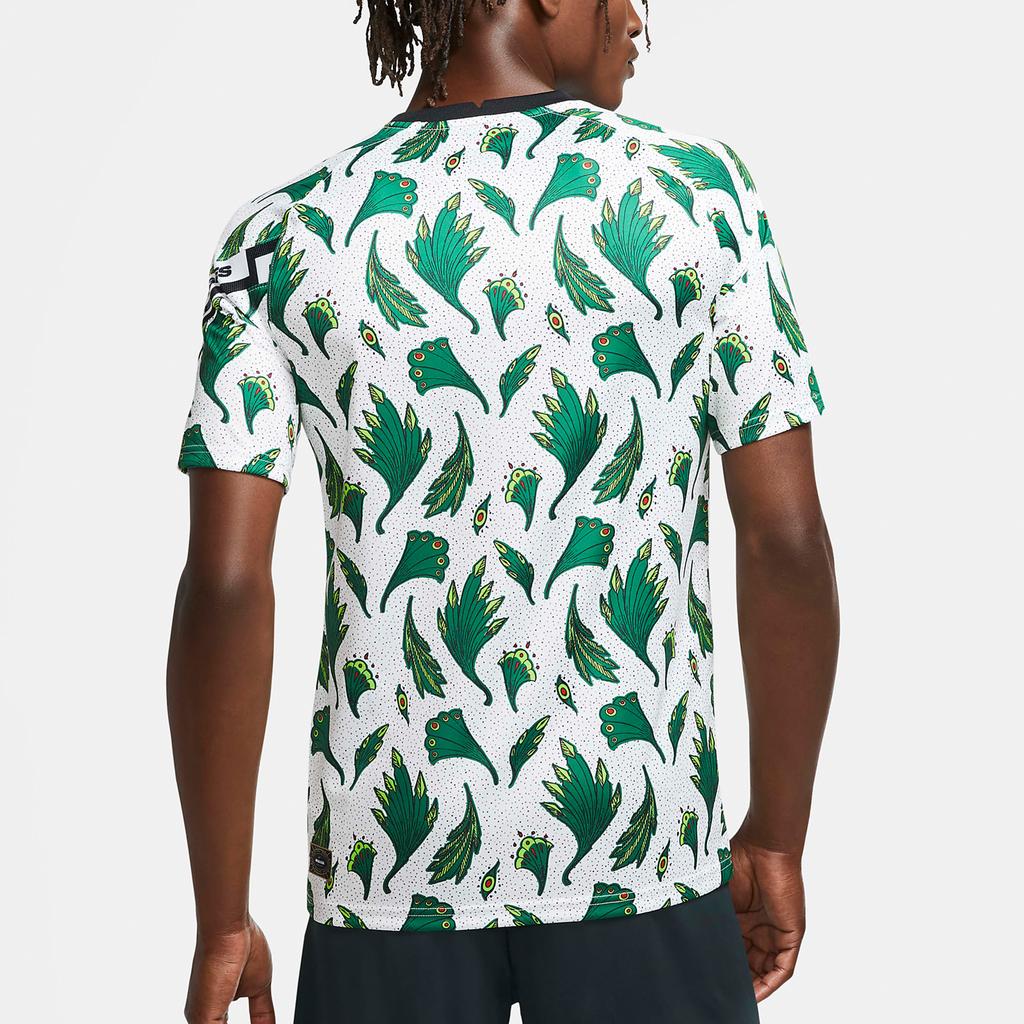 Nike Nigeria Lag Fotball Hurtigtørkende Casual Kortermet T-skjorte Herre topper Hvit CT4244-100