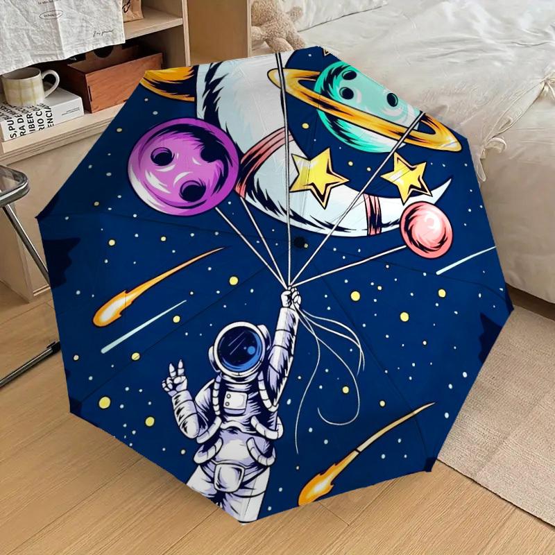 1pc Space Balloon Adventure Umbrella with Plastic Handle,Suitable for All Seasons Home Travel Outdoor UmbrellaDD191