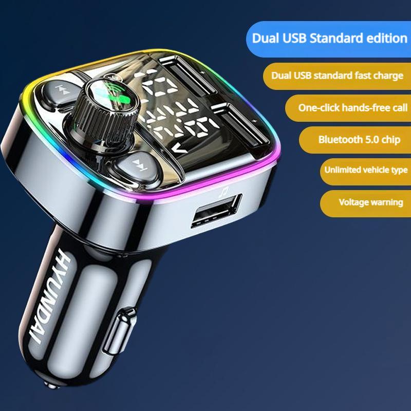 

Car Bluetooth FM Transmitter MP3 Player Bluetooth Handsfree Player Handsfree Radio Modulator USB Quick Charge Adapter for Car