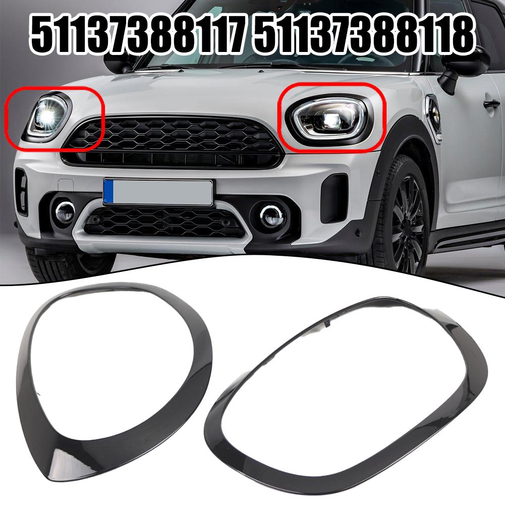 For Mini Countryman F60 F61 Headlight Bezel Ring Trim 2017 2025 Car Part with OEM 51137388117 51137388118 Replacement Frame