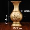 Brass Vase Living Room Home Decoration Creative Metal Craft Wedding Bottle Pure Copper Ornament