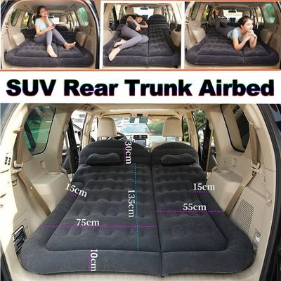 1 juego de cama inflable universal para viajes en coche, 80 x 130 cm, colchón para el maletero del asiento trasero del coche, almohada de aire para viajes, acampadas y excursiones familiares
