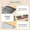 Battery Storage Box With Battery Tester Large Capacity Pp Material Anti-Fall Wear-Resistant Data Cable Organizer Case