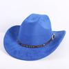 Neue Farbe Western Cowboyhut Herren und Damen Pendler Vielseitig Einfacher Stil Breiter Rand Zylinder Sonnenhut