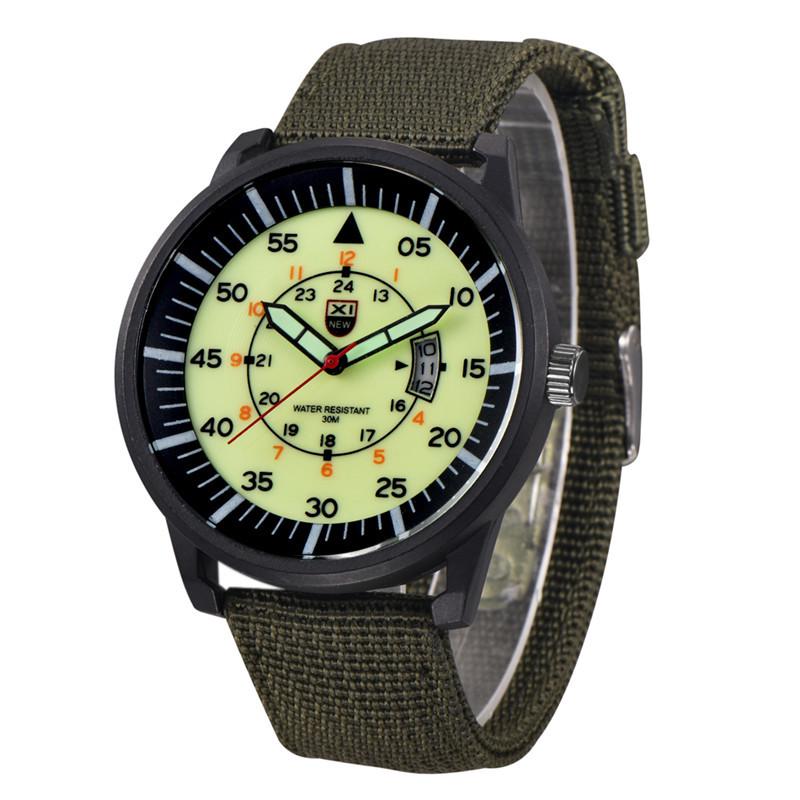 XINEW Men's Quartz Sports Watch with Nylon Band and Date Function