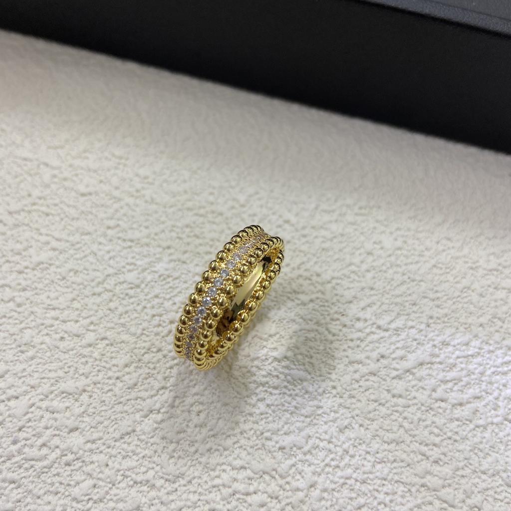 CNC Bead Edge Single Row Diamond Set Diamond Two-in-one Shining Small Waist Men and Women Stacked Ring